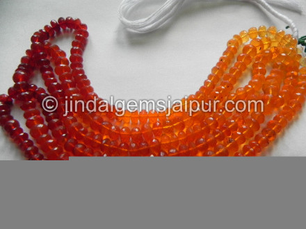 Fire Opal Far Micro Cut Roundelle Shape Beads